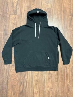 fresh 22 Black Pullover Hoodie with White Drawstrings